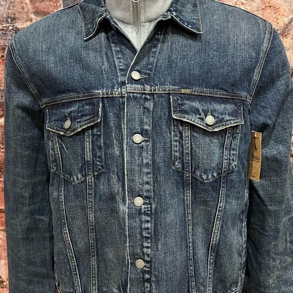 NEW POLO RALPH LAUREN MENS DENIM JEAN TRUCKER JACKET 2X - Picture 4 of 13